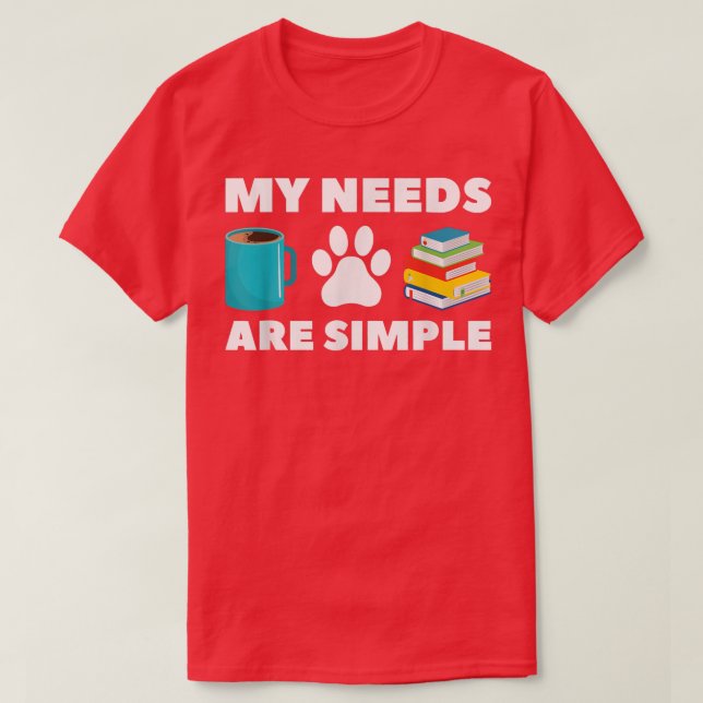 Amant de livre amusant Coffee Chien livre T-shirt (Design devant)