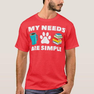 Amant de livre amusant Coffee Chien livre T-shirt