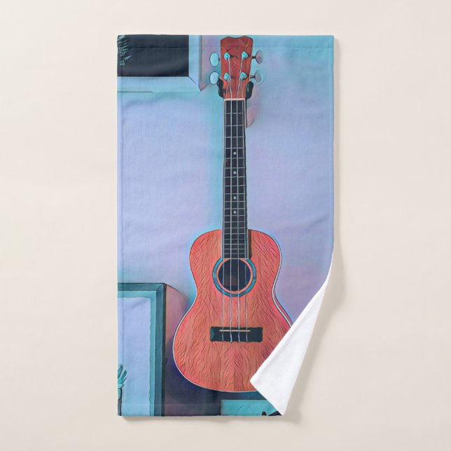Amant guitare drôle cadeau (Serviette à main)