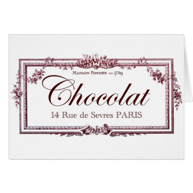 Amants de chocolat…. aimez cet art français (Devant horizontal)