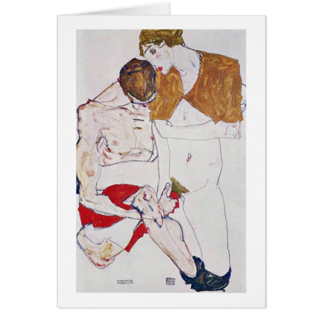 Amants par Egon Schiele (Devant)