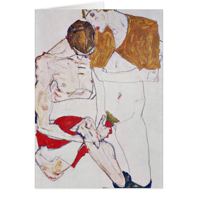 Amants par Egon Schiele (Devant)