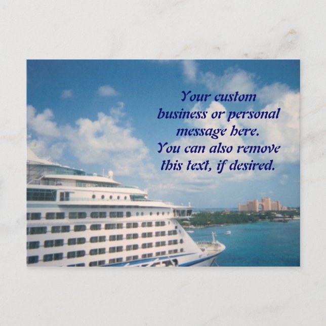 Amarré dans la carte postale de Nassau (Devant)