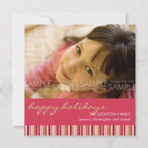 Amaryllis Stripes : Carte photo de Noël / Invitati