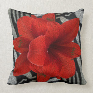 Amaryllis sur le coussin graphique floral