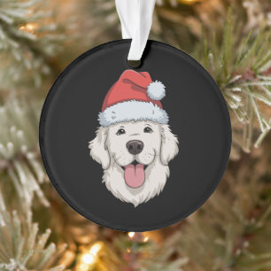 Amateur de Golden Retriever crème chapeau de Noël 