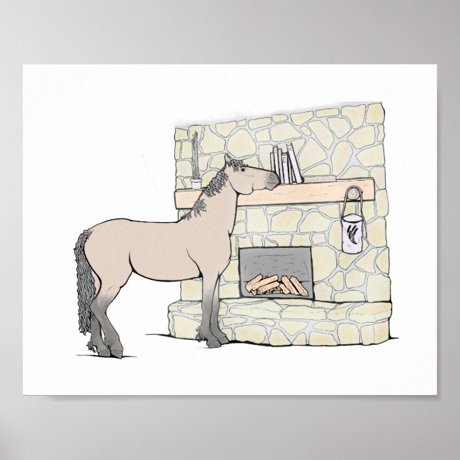 Amateur de livres Impression d'art de cheval | Déc (Devant)