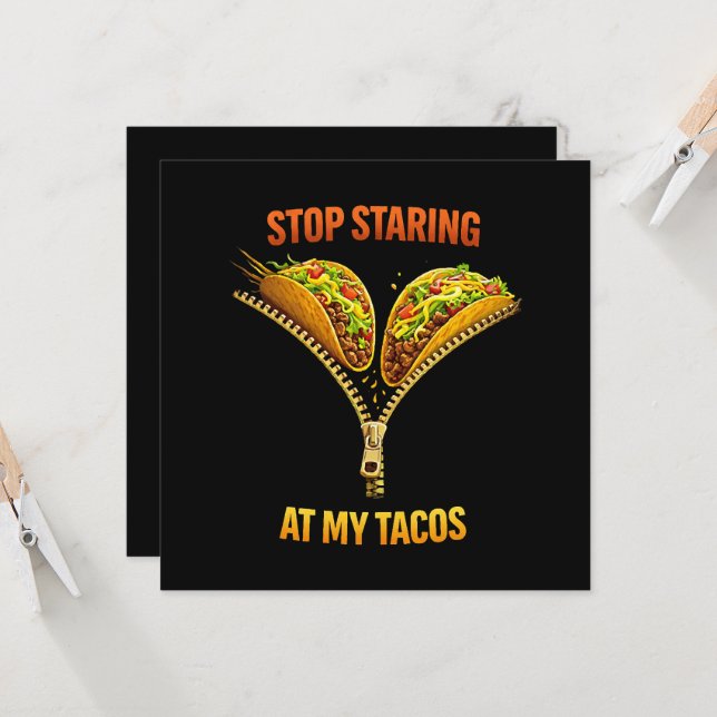 Amateur de tacos drôle arrêtez de regarder (Devant/Arrière en situation)