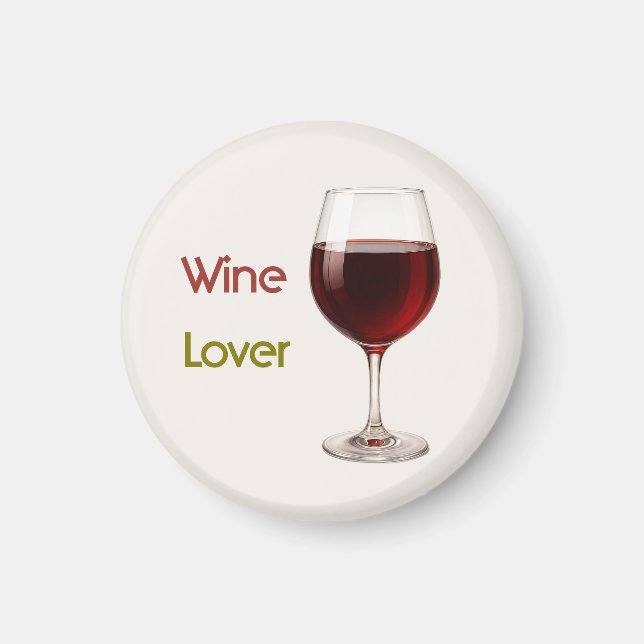 Amateur de Vin | Magnet Moderne pour Thanksgiving (Devant)