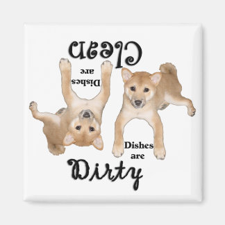 Amateurs de chiot Shiba Inu Magnet lave-vaisselle