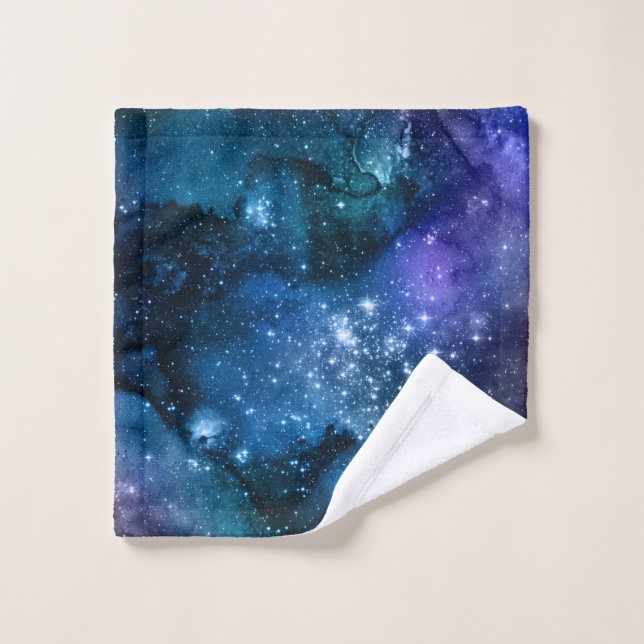 Amateurs de galaxie Starry Space Blue Sky White Sp (Gant de toilette)