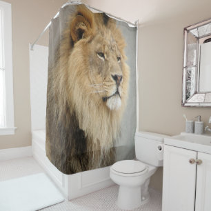 Amateurs de lion Faune Douche Rideau