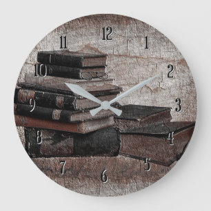 Amateurs de livres Horloge Vintage à paroi ronde