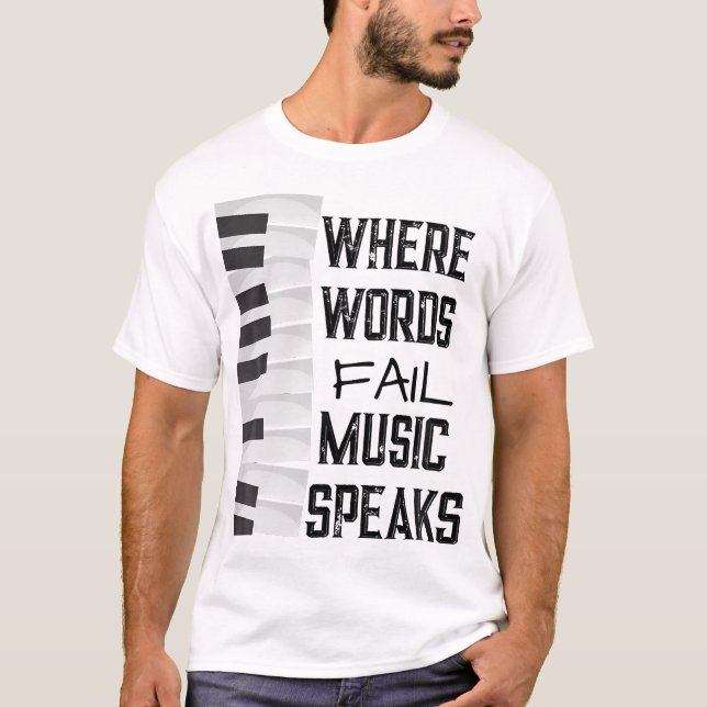 Amateurs de musique Tshirt Thème Cadeau Tee (Devant)