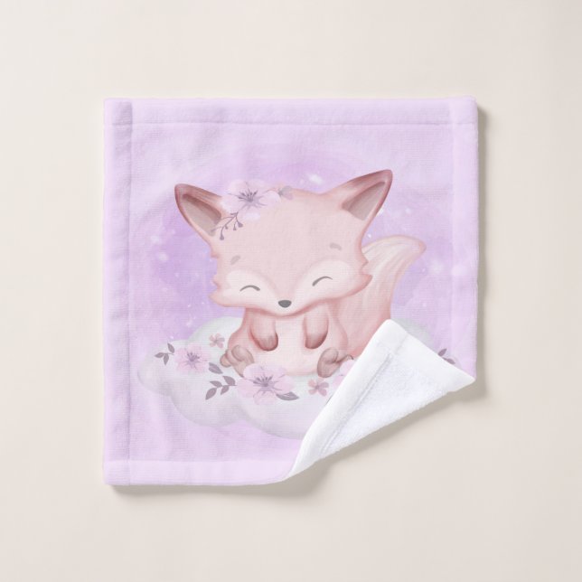 Amateurs de renard de bébé aquarelle | Cadeau pour (Gant de toilette)