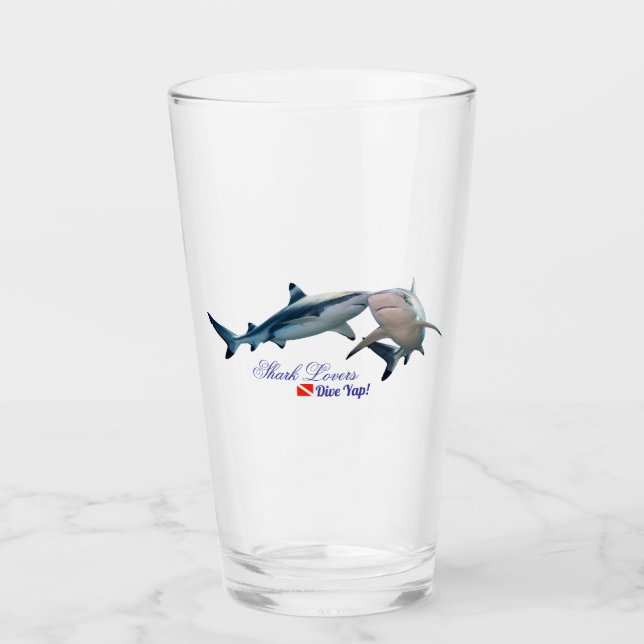 Amateurs de requins mignons Verre de tir (Devant)