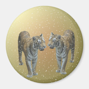 Amateurs de tigres Magnet de Noël