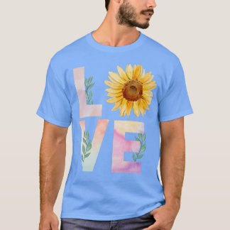 Amateurs de tournesol d'aquarelle T-shirt Premium