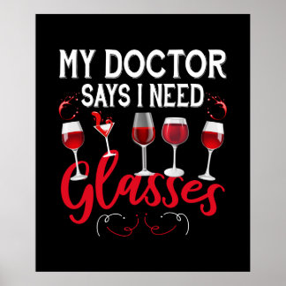 Amateurs de vin amusants poster