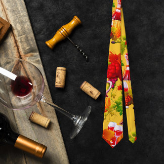 Amateurs de vin Raisins Motif Design Cravate