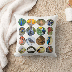 Amateurs d'oiseaux Coussin 16" x 16"