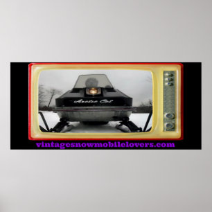 Amateurs vintages de motoneige 1972 Poster de chat