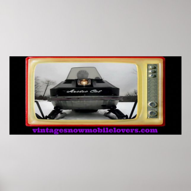 Amateurs vintages de motoneige 1972 Poster de chat (Devant)