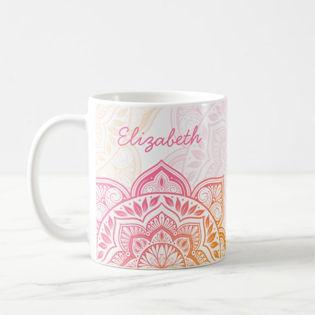 Amaya Mandala 11 oz. Personalized Mug (Gauche)