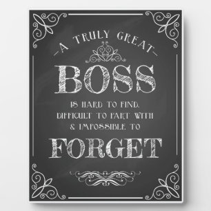 Amazing boss thank you plaque