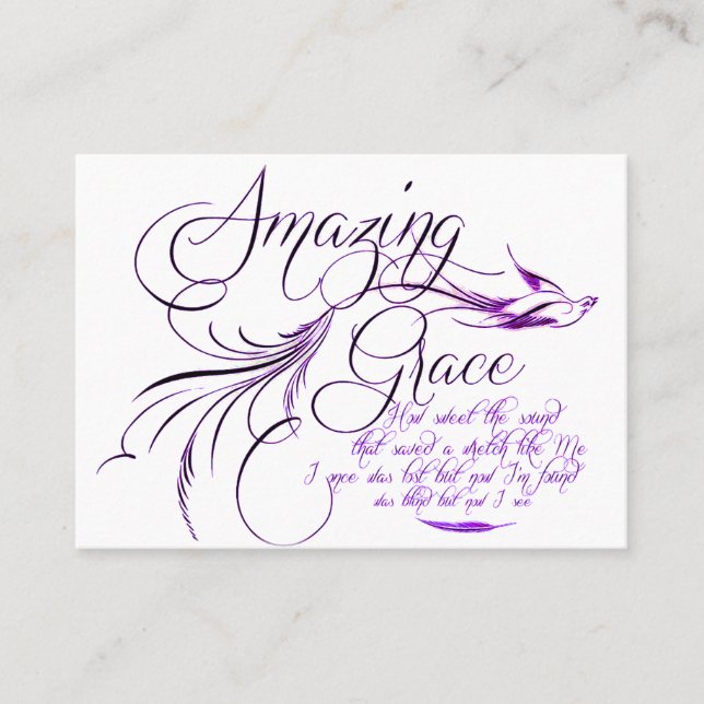 Amazing Grace partage Carte d'appel (Devant)
