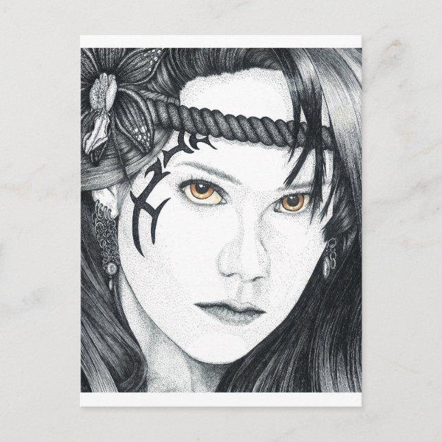 Amazon Warrior (face) - Carte postale vierge (Devant)