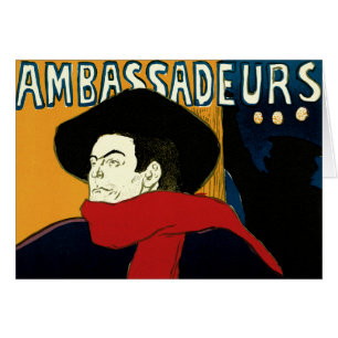 Ambassadeurs Art Nouveau vintage, Toulouse Lautrec
