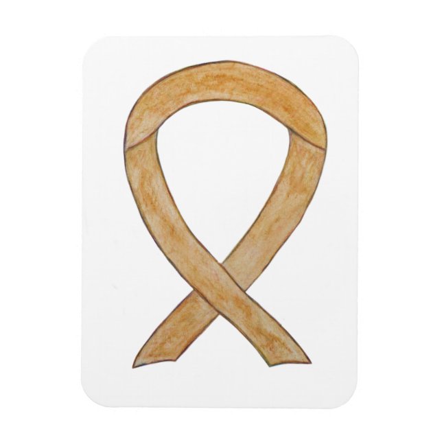 Amber Awareness Ribbon Angel Magnets d'art (Vertical)