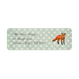 Amber Fox Polkadot Étiquette de adresse