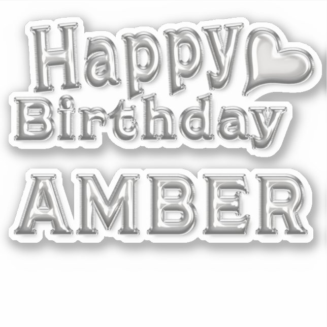 Amber Happy Birthday Autocollants (Devant)