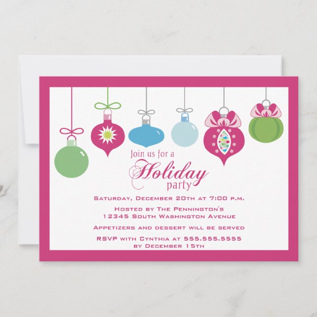 Ambiance chic branchée invitation à la fête de vac (Devant)