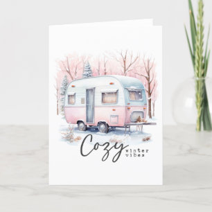 Ambiance Cosy d'Hiver, Carte de Vœux de Vacances d