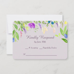 Ambiance d'orchidée d'aquarelle Fleur mariage RSVP