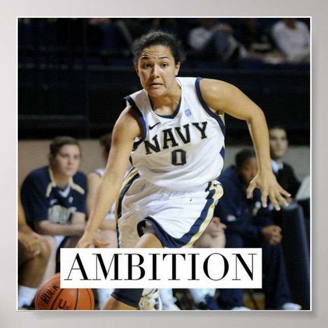 Ambition - Poster Motivationnel Basketball (Devant)