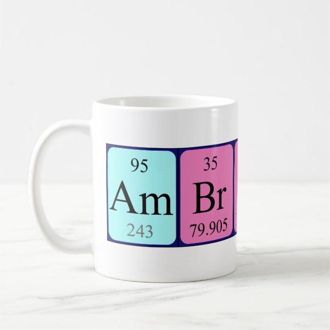 Ambroise périodique nom de table mug (Gauche)