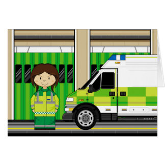 Ambulance de bande dessinée et EMT
