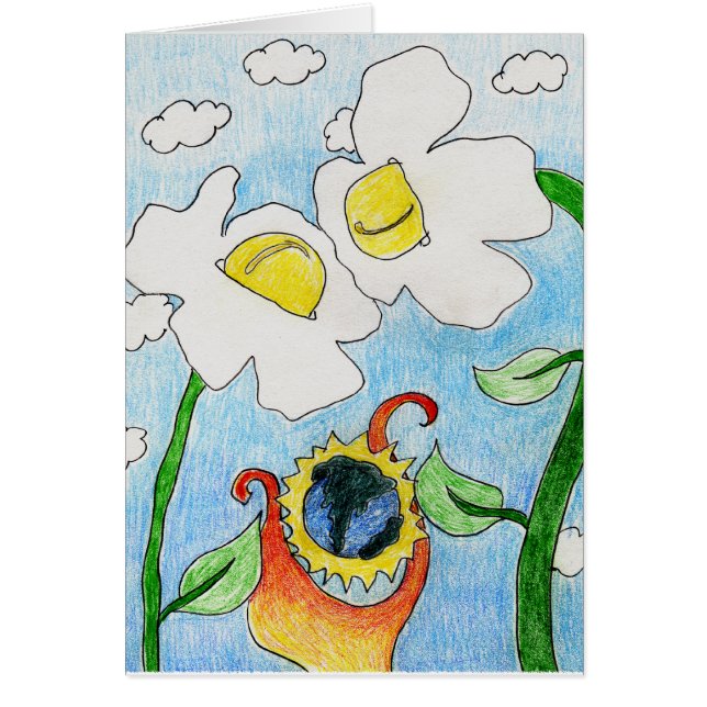 Âme aliénée : Deux fleurs avec un monde (Devant)