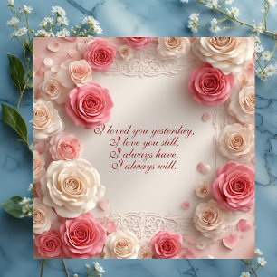 Âme sœur intemporelle Roses pastel Shabby Chic Vin
