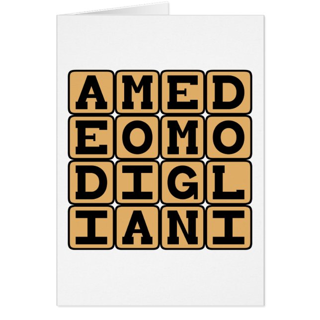 Amedeo Modigliani, artiste italien (Devant)
