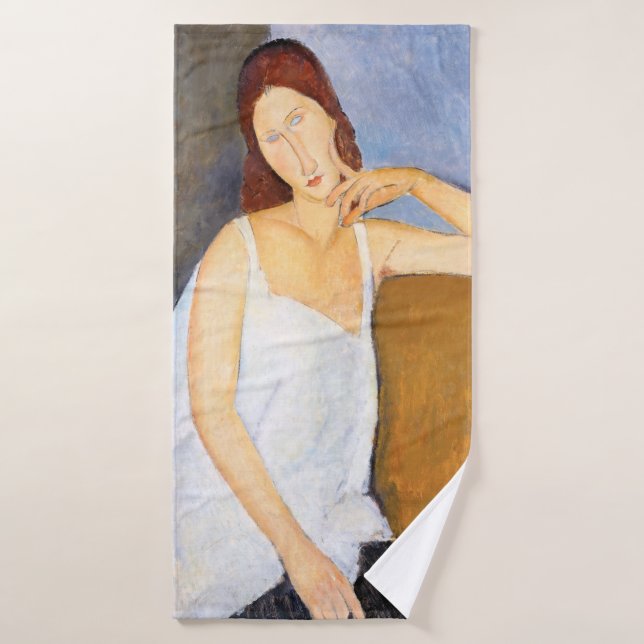 Amedeo Modigliani - Jeanne Hebuterne (Serviette de bain)