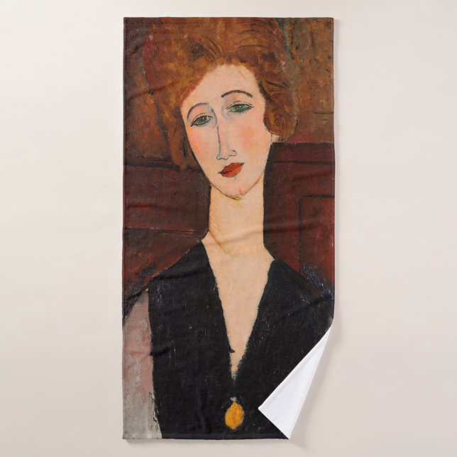 Amedeo Modigliani - Portrait d'une femme (Serviette de bain)