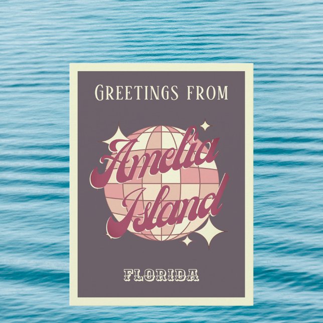 Amelia Island Floride Nassau violet carte postale (Créateur téléchargé)