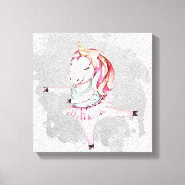 Amelia la licorne ballerine Toile imprimée (Recto)