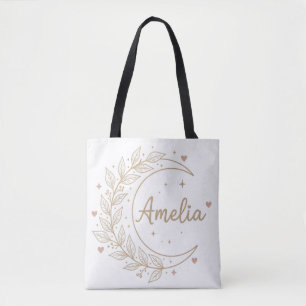 Amelia Personalized Tote Bag - Elegant Celestial