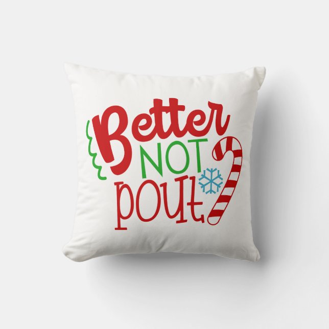 Améliorez pas le coussin de décor de mots de Noël (Recto)